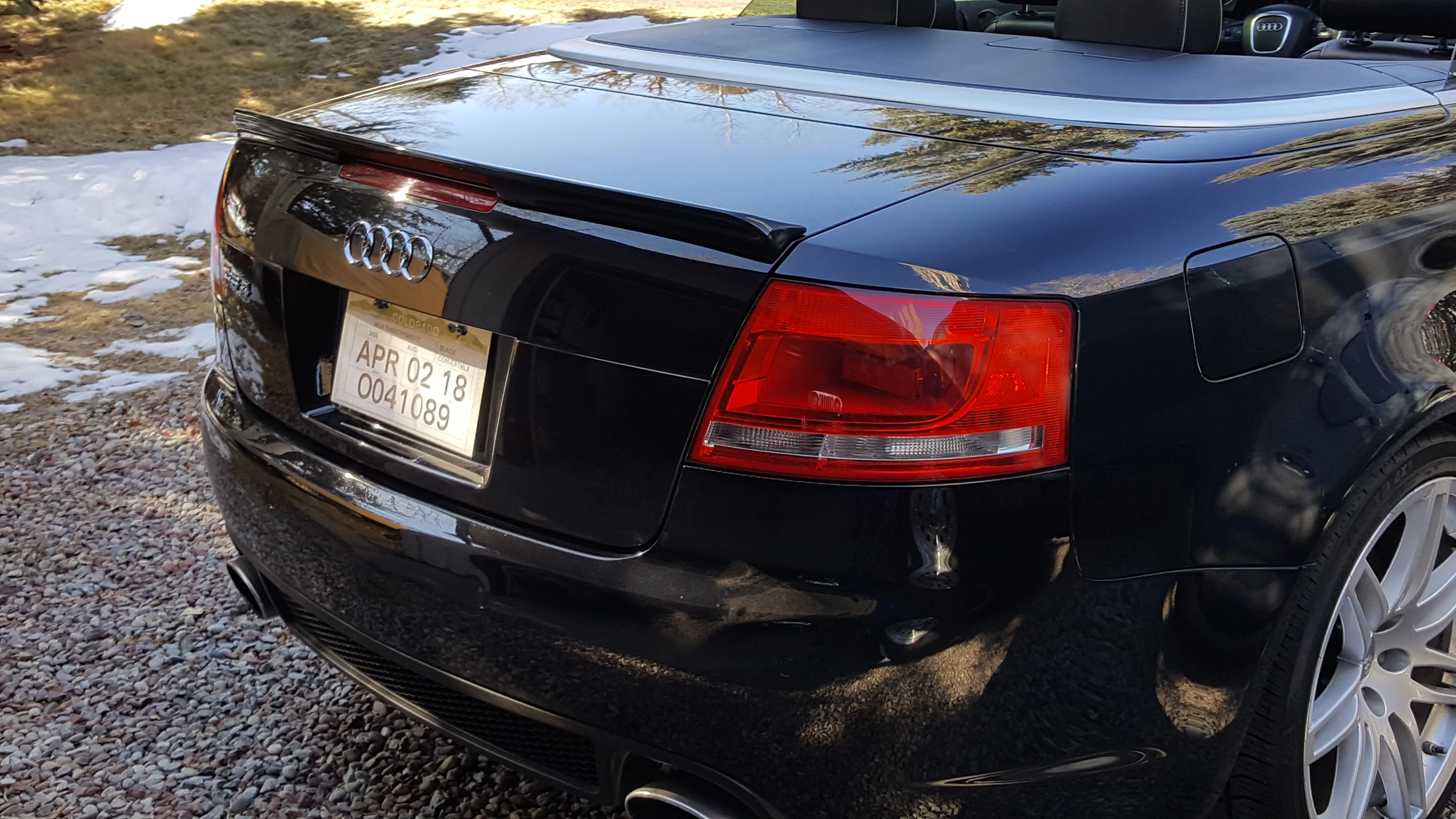 Audi RS4 Cabriolet Custom Lip No Light Spoiler (2006-2012) - Image 3