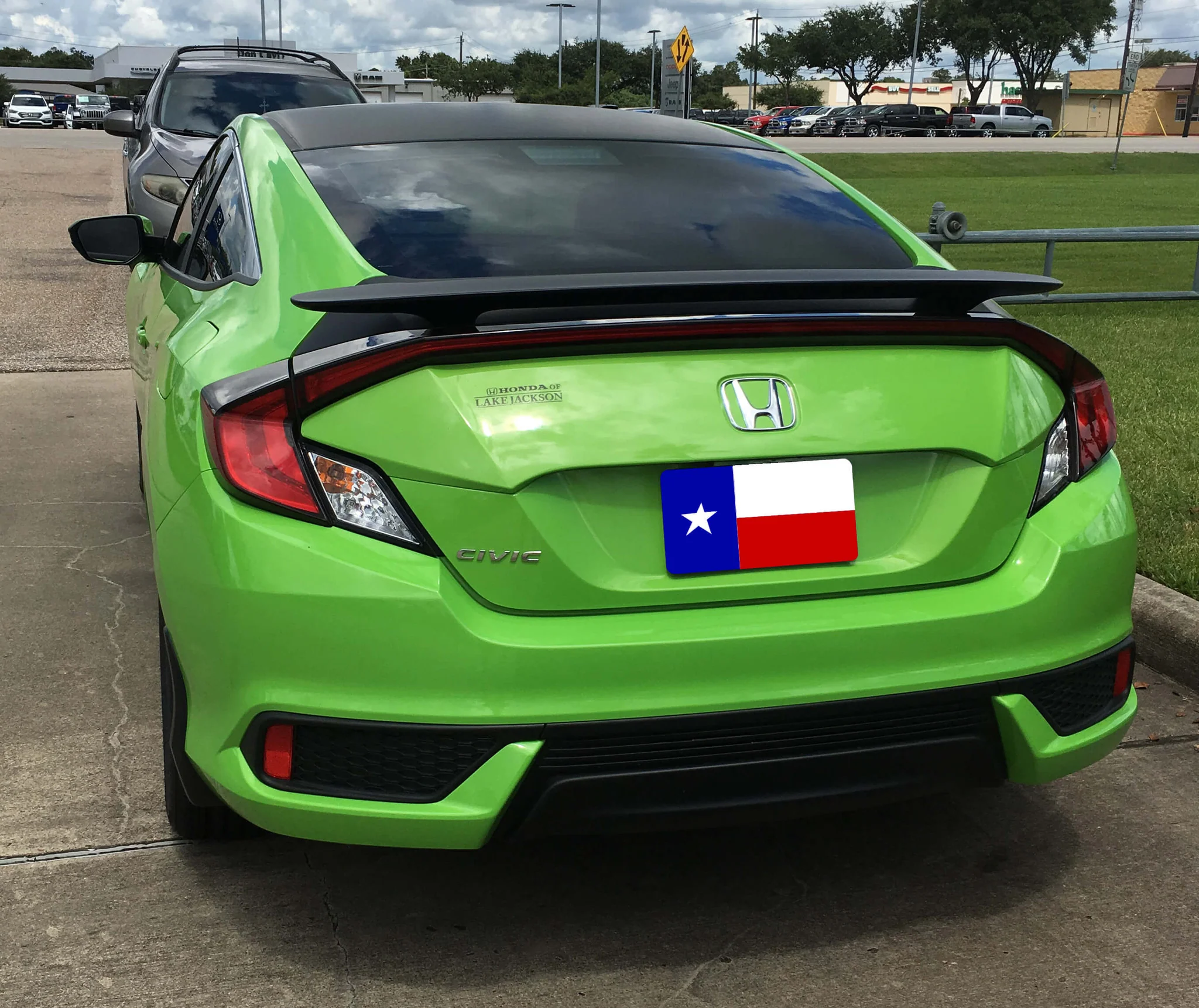 HONDA CIVIC 2DR CUSTOM 2POST NO LIGHT SPOILER (2016-2020) - Image 2